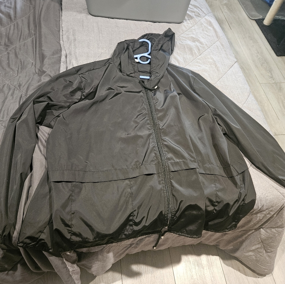 Black Windbreaker Jacket